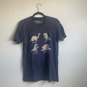 2/$15 Dinosaur Omnomnomnivore Navy Small T-shirt